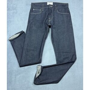 Current/Elliot Jeans Mens 31x32 Straight Fit Raw Selvedge Eco Tumble USA